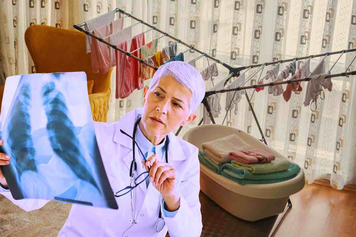 i danni ai polmoni se si asciugano i panni in casa